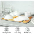 thumbnail image 3 of Thanksgiving Pumpkin Dish Drying Mat Fall Sunflower Maple Leaves Dry Mats Microfiber Dry Pad Ultra Absorbent Reversible Drying Drainer Sink Mats, 3 of 4