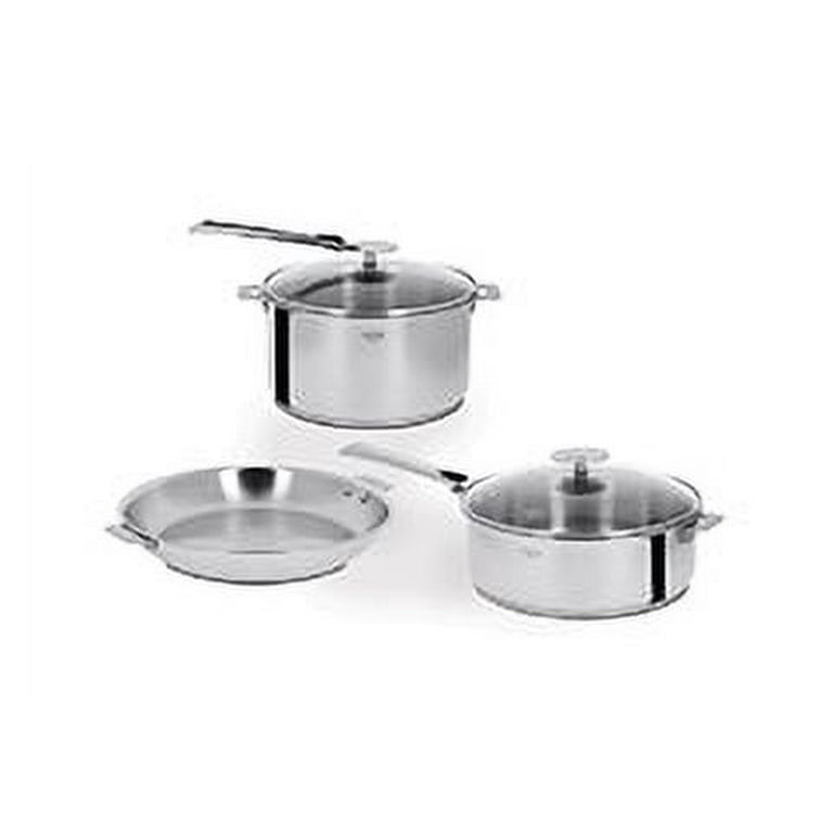Cristel Casteline Stainless Steel 7 Piece Cookware Set, Removable