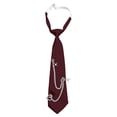 thumbnail image 4 of HOWPAY Ties for Women Men Pre-Tied Adjustable Necktie with Sparkly Chain Accessories Solid Color Necktie for Uniform School Party Casual Brick Red, 4 of 4
