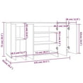 thumbnail image 4 of vidaXL Sideboard Smoked Oak 135x41x75 cm Engineered Wood, 4 of 5