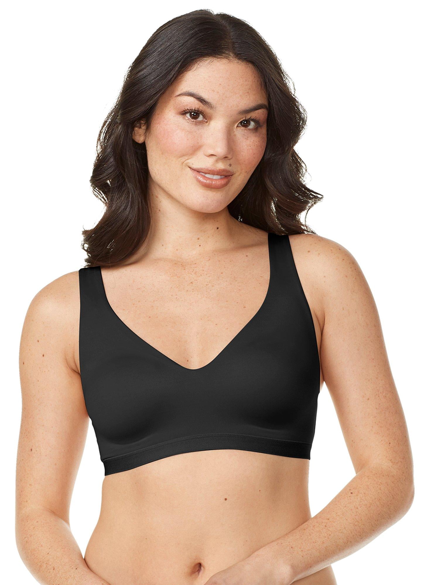 Women's Warner's RM1041A Cloud 9 Smooth Comfort Contour Wireless Bra (Black L)