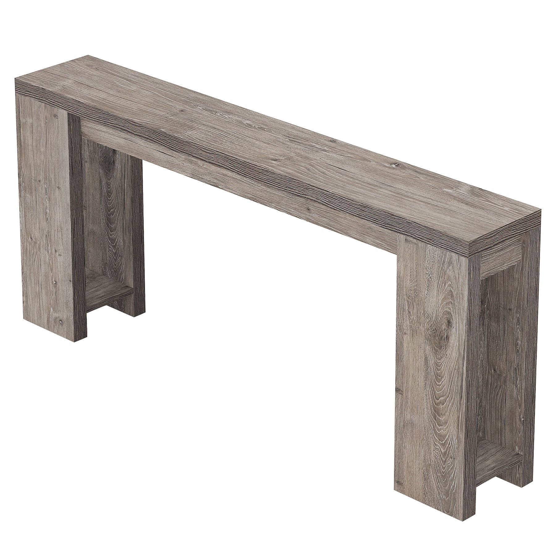 Finmind 71" Long Console Table, Narrow Light Grey Entryway Table Wood Sofa Table