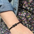 thumbnail image 2 of Black Infinity Knot Cuff Bracelet Stainless Steel Non Tarnish Adjustable, 2 of 5