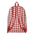 thumbnail image 3 of Red and White Checkered Backpack for School,Cute School Bag,Schoolbag with Adjustable Shoulder Straps & Padded Back,15.7"x11.8"x5.5", 3 of 5