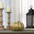thumbnail image 2 of Northlight Crackled Fall Harvest Pumpkin Decoration - 7" - Gold Finish, 2 of 3