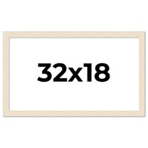 32x18 Frame White Real Wood Picture Frame Width 1.5 inches | Interior Frame Depth 0.5 inches | Barn