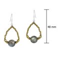thumbnail image 3 of AeraVida Metallic Teardrop Beads and Round Labradorite Sterling Silver Dangle Earrings, 3 of 4