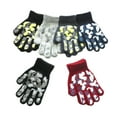 thumbnail image 4 of Cheers.US 2 Pairs Boys Girls Magic Stretch Gripper Gloves Kids Children Autumn Winter Warm Camouflage Anti Slip Knitted Gloves Sports Mitten, 4 of 8