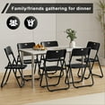 thumbnail image 3 of Wussanun Plastic Folding Chairs for Parties and Weddings, Stackable Commercial Event Seats, Set of 6, Black, 3 of 10