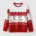 thumbnail image 4 of PatPat Christmas Family Matching Allover Reindeer Print Raglan-sleeve Sweatshirts, 4 of 4