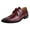 Burgundy, variant on LIBERTYZENO Men Leather Formal Oxford Dress Shoes, Purple, 9.5