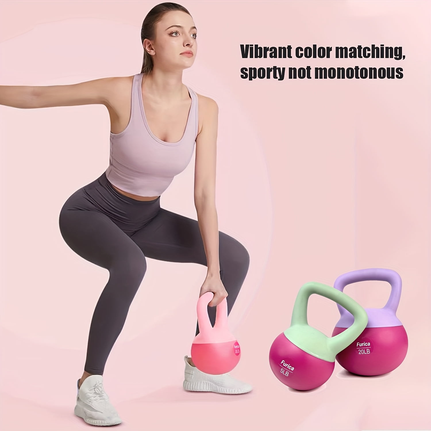 Rose Soft Dumbbell, 5-25LB PE Hand Weight, Safe Body Protection Design, Strength Training Dumbbell for Home Gym, Fat Burning & Daily Fitness