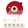 thumbnail image 6 of 15 Inch Round Placemats Set of 6, Red Snowflakes Christmas Non Slip Heat Insulation PP Table Mats, Winter Holiday Xmas Snowflake Washable Place Mats for Kitchen Dining Party Table Decor, 6 of 7