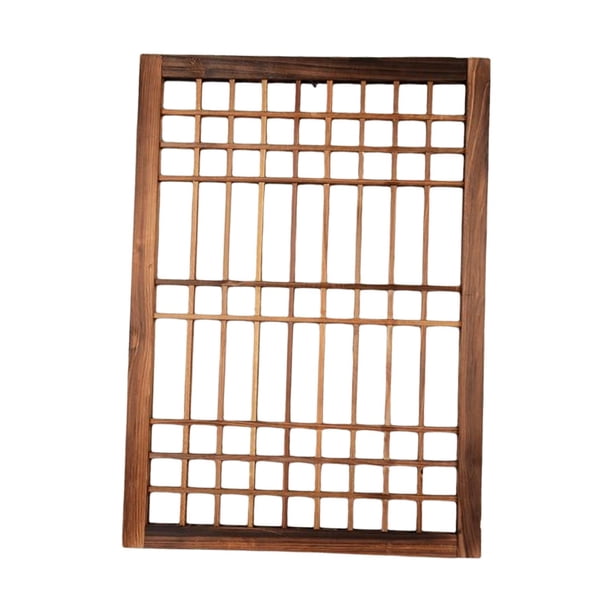 Marco de Ventana de Madera mayimx Panel de Celosía Estilo Vintage 70cmx50cm