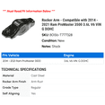 thumbnail image 2 of Rocker Arm - Compatible with 2014 - 2021 Ram ProMaster 3500 3.6L V6 VIN G DOHC 2015 2016 2017 2018 2019 2020, 2 of 2