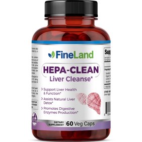 Fineland Vitamins HEPA-CLEAN Liver Cleanse Digestive Enzymes 60 Count 60 Veggie Caps