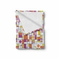thumbnail image 2 of Geometric Soft Flannel Fleece Throw Blanket, Repeating Abstract Pattern with Mosaic Rectangles and Rounds Contemporary Art, Cozy Plush for Indoor and Outdoor Use, 60" x 80", Multicolor, by Ambesonne, 2 of 6