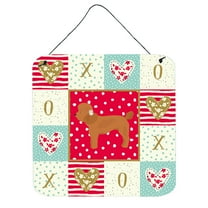 Toy Poodle Love Wall or Door Hanging Prints Red