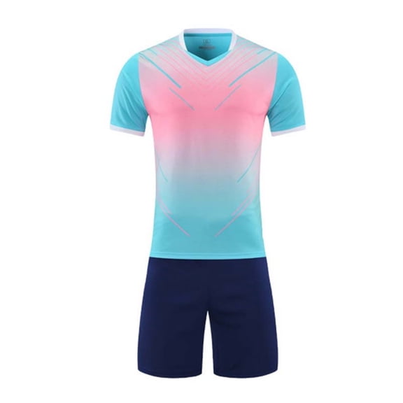 Fnooota Boys Athletic Outfit Sets Size 14-16, Short Sleeve 2 Piece Running Summer Activewear Clothing Sets Blue Size 14-16