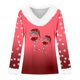 thumbnail image 3 of MHFRRA Top Festivo de Manga Larga con Diseño Estampado y Cuello Suave para Una Comodidad Informal Durante Las Fiestas. Rojo, 3 of 3