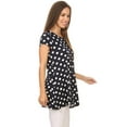thumbnail image 2 of Women's Casual Polka Dot Blouse Tunic Top Shirt, 2 of 4