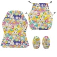 thumbnail image 4 of Whosucclay Bunny Rabbit Egg Daisy Print Gaming Chair Cover with Armrest Covers 4 Pieces Stretch Racing Computer Chair Slipcover Set Washable Rotating Desk Chairs Protector Cover Easter Decor, 4 of 8