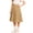 Khaki, variant on Girls Cute A-Line Dress Round Neck Ruffle Sleeve Casual Dress Comfortable Summer Outfit for Kids Navy Size 4-5 Years