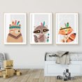 thumbnail image 4 of Juego de 3 carteles 30x40 niña habitación infantil pinturas rosas decoraciones de pared pintura sobre lienzo regalos de cumpleaños NPTWC003-M, 4 of 6