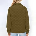 thumbnail image 6 of Women's Fall Quilted Sweatshirt Casual Quarter Zip Collared Pullover Tops Long Sleeve V Neck Sweatshirts, 6 of 6