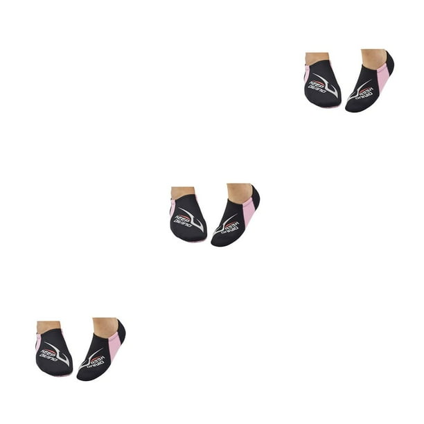 Wosthever Keep Diving DS-112 Calcetines de buceo de neopreno Calzado de natación Zapatos de paseo en la playa Protector subacuático multicolor rosado XS 3Conjunto