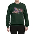 thumbnail image 3 of Tired Sleeping Cat | I Wish I Was My Cat Funny Colorful Kitty | Dean Russo Art Animal Lover Unisex Crewneck Sweatshirt, Forest Green, X-Large, 3 of 6
