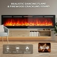 thumbnail image 2 of TURBRO 72" Smart WiFi Infrared Electric Fireplace with Sound Crackling and Realistic Flame, 1500W Quartz Heater, Recessed or Wall Mounted, Adjustable Flame Effects, Remote Control and App, in Flames, 2 of 5