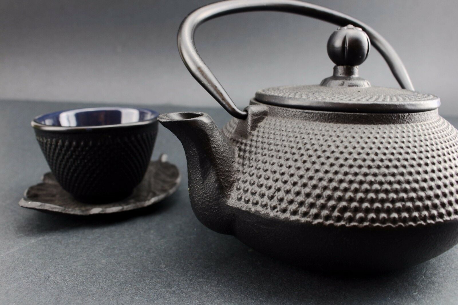 Hobnail Iron Teapot + Warmer - Japanese Antique 24 Fl Oz Black Small Dot Cast Iron Teapot Tetsubin with Infuser / Gift / Birthday gift / Kitchen / Teapot / idea for gift teaaana price $90