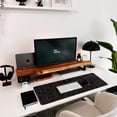 thumbnail image 4 of STOPERT Large Gaming Mouse Pad for Desk, Desk Mat with Seamed Edges, Waterproof Desk Pad, Non-Slip Rubber Base, 31.5x11.8 Inch Keyboard Pad Computer Mat, Big XL Black Mousepad, 4 of 7