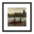 thumbnail image 1 of Eakins Biglin Brothers Turning The Stake 8X8 Inch Square Wooden Framed Wall Art Print Picture with Mount, 1 of 4