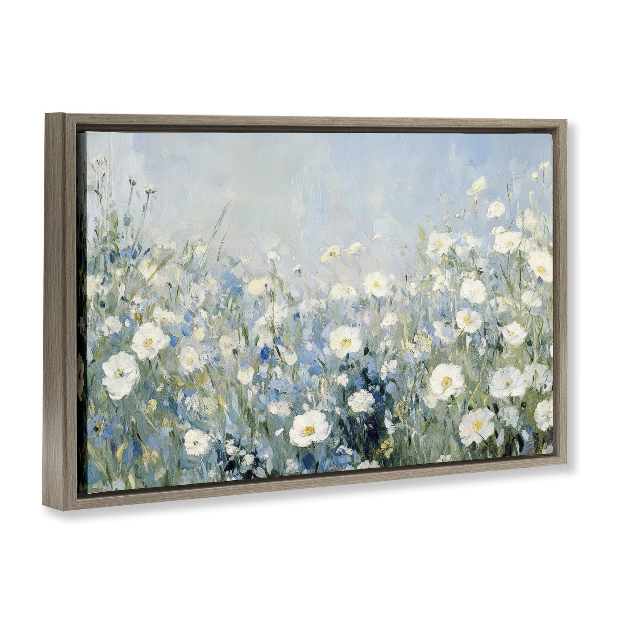 Stupell Industries Meadow Foliage Dream Brown Framed Floater Canvas Wall Art, design by Petal Prints Design