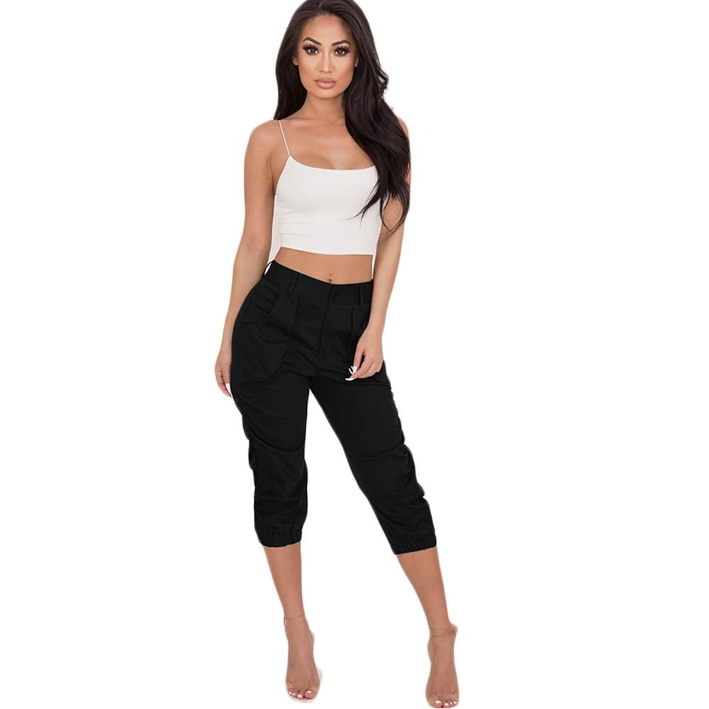 Three quarter cargo pants hotsell for ladies