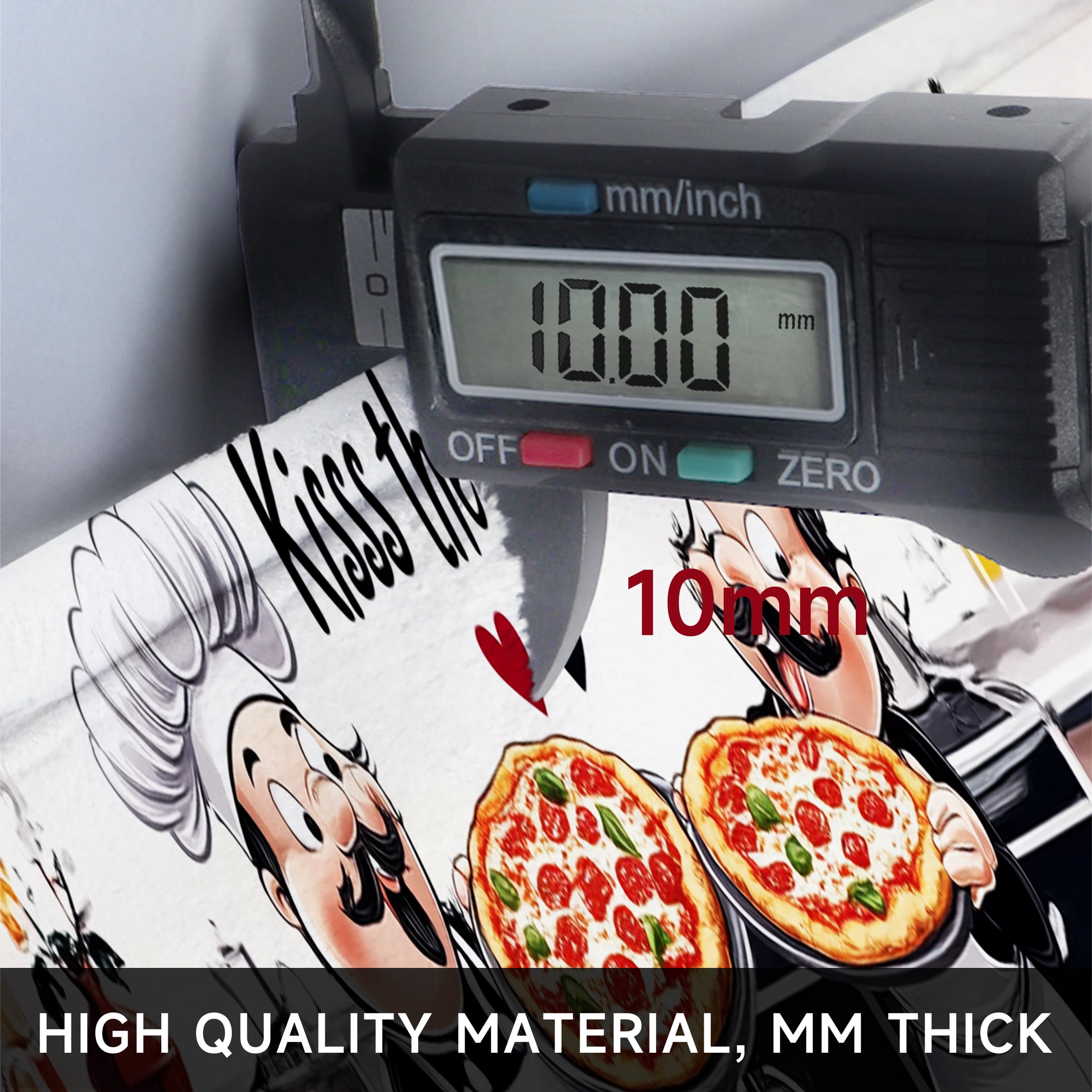 YIMEIS Pizza Chef Valentine's Day Kitchen Mat Washable Non-Skid Absorbent Runner Rugs (16''24''/20''32''/47''18'') - 1/2/3 Pcs Recommended for Kitchen Sink Front/Floor, Suitable for All Age Groups