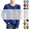 thumbnail image 4 of TGSLY Women's Button Down Sweaters Casual Soft Crew Neck Long Sleeve Cable Knit Cardigan Loose Dressy Solid Color Business Sweaters M, 4 of 6