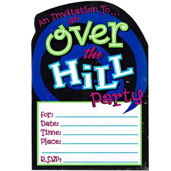 Over the Hill 'You're Over the Hill' Invitations w/ Envelopes (8ct)