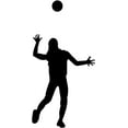 thumbnail image 2 of Female Volleyball Silhouette Wall Decal by Wallmonkeys Peel and Stick Graphic (36 in H x 18 in W) WM3155, 2 of 4