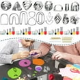 thumbnail image 1 of 126pcs DIY Clay Earring Cutters Set for Polymer Clay Jewelry Making Stainless Steel Polymer Clay Cutters Set with 40 Circle Shape Cutters and Earring Accessories for Beginners, 1 of 11