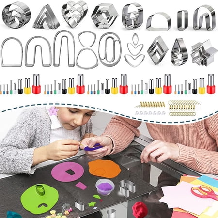 Kit Emporte-pièces Pâte Polymère 76 Pièces - Formes, Lettres, Ronds En Acier Inoxydable Pour Bijoux DIY