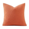 thumbnail image 2 of Btomtd Thicken Imitation Lamb Throw Pillow Cover for Sofa or Bed, 1PC, 18 x 18 inches Couch Pillow Covers, Soft and Cozy Pillow Covers (Orange), 2 of 7
