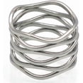 thumbnail image 3 of Stainless Steel Braide Wave Wrap Style Statement Promise Anniversary Ring, 3 of 4