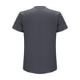 thumbnail image 5 of XIAONU Men's Henley V Neck Slim Tee Fitted Short Sleeve Henley Neck Pullover Shirt Soft Casual Daily Tees, 5 of 5
