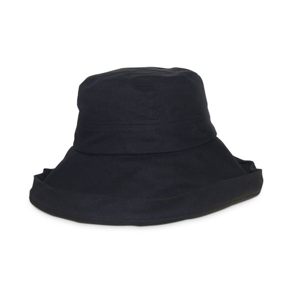 Nine West Washed Cotton Canvas Kettle Hat, Black