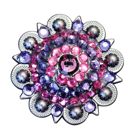 Set Of 16 Western Screw Back Concho Pink Purple S Berry Saddle Cowgirl