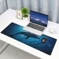 thumbnail image 4 of Rocae Ocean Dolphin Fish School for Gaming Mouse Pad, Mouse Pad Large, Office Computer Keyboard Mousepad, Keyboard and Mouse Pad with Stitched Edges,31.5 x 11.8 in, 4 of 5