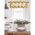 thumbnail image 6 of Kitchen Valances for Window, Country Sunflower Orange Plaid Light Filtering Rod Pocket Valance Curtain, Garden Floral Retro Back Short Curtains Window Topper for Bedroom 42x18in, 6 of 7